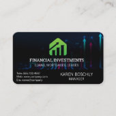 Carte De Visite Graphique Marchés financiers | Logo Graphique de c (Devant)