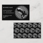 Carte De Visite Graphique Microphone rétro (Devant / Derrière)