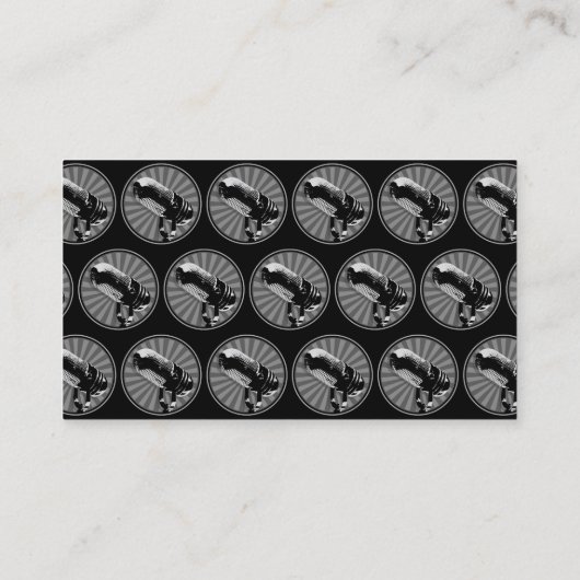 Carte De Visite Graphique Microphone rétro (Dos)