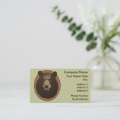Carte De Visite Graphique monté de tête d'ours d'empaillage (Debout devant)