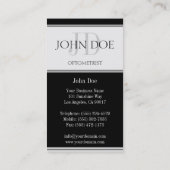 Carte De Visite Graphique optométriste noir (Dos)