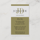 Carte De Visite Graphique optométriste Or antique (Dos)