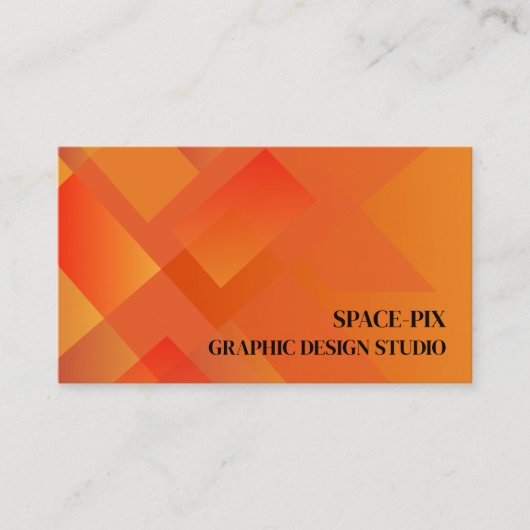 Carte De Visite Graphique orange, Graphiste (Devant)