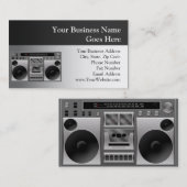 Carte De Visite Graphique radio Boombox (Devant / Derrière)