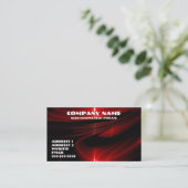 Carte de visite graphique rouge (Debout devant)