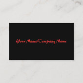 Carte de visite graphique rouge simple (Dos)