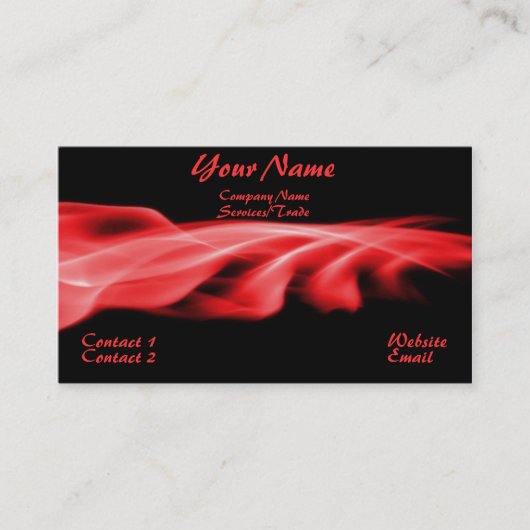 Carte de visite graphique rouge simple (Devant)