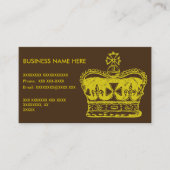 Carte De Visite Graphique royal de couronne (Devant)