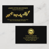 Carte De Visite Graphique Stock Gold Uptendance (Devant / Derrière)