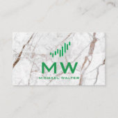 Carte De Visite Graphique stock | MARBRE BLANC (Devant)