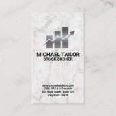 Carte De Visite Graphique Stock métallique | Marbre (Devant)