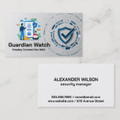 Carte De Visite Graphiques d'analyse d'empreintes digitales de séc (Devant / Derrière)