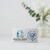 Carte De Visite Graphiques d'analyse d'empreintes digitales de séc (Debout devant)