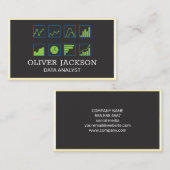 Carte De Visite Graphiques de données | Analyste (Devant / Derrière)