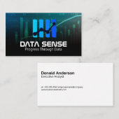Carte De Visite Graphiques de données | Logo d'analyse | Finances (Devant / Derrière)