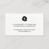 Carte De Visite Graphiques de fleurs | Boutique de fleurs | Fleuri (Dos)