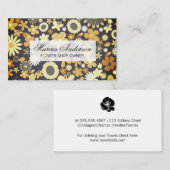 Carte De Visite Graphiques de fleurs | Boutique de fleurs | Fleuri (Devant / Derrière)