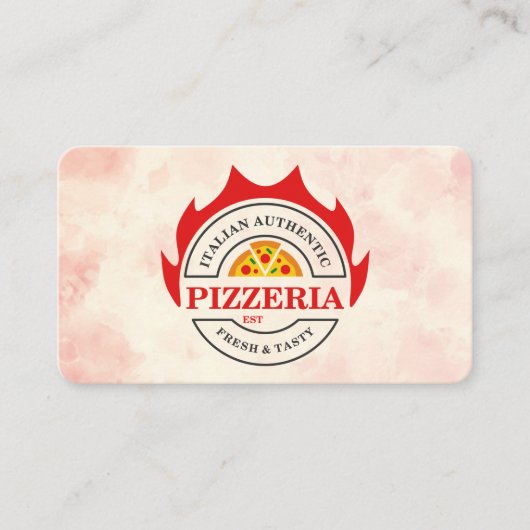 Carte De Visite Graphiques de logo de pizzeria | Restaurant (Devant)