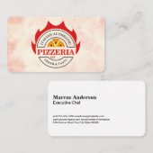 Carte De Visite Graphiques de logo de pizzeria | Restaurant (Devant / Derrière)