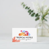 Carte De Visite Graphiques de plan | Palmiers tropicaux (Debout devant)