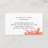 Carte De Visite Graphiques de plan | Palmiers tropicaux (Dos)