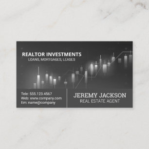 Carte De Visite Graphiques financiers Graphiques stocks