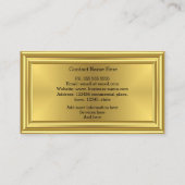 Carte De Visite Graphisme Art Designer Or Monogramme Déco (Dos)