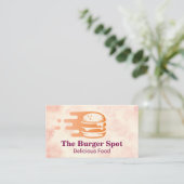 Carte De Visite Graphisme de burger volant | Restaurant (Debout devant)
