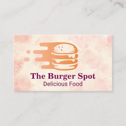 Carte De Visite Graphisme de burger volant | Restaurant (Devant)