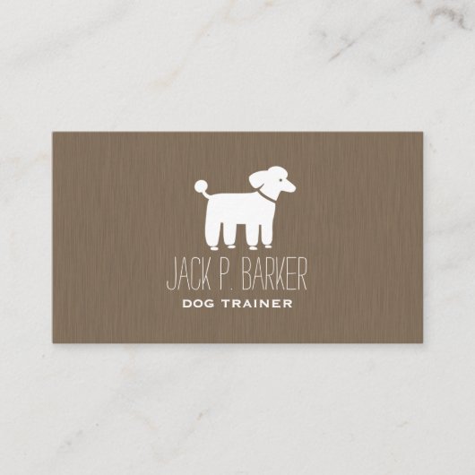 Carte De Visite Graphisme de Caniche Blanc (Devant)