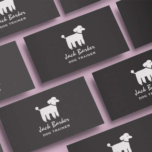 Carte De Visite Graphisme de Caniche Blanc