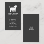 Carte De Visite Graphisme de Caniche Blanc (Devant / Derrière)