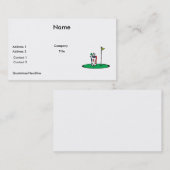 Carte De Visite graphisme de golf du 18e trou (Devant / Derrière)