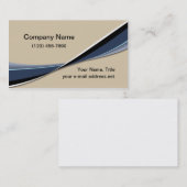 Carte De Visite Graphisme moderne tendance Tan Blue (Devant / Derrière)