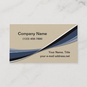 Carte De Visite Graphisme moderne tendance Tan Blue