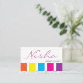 Carte De Visite Graphiste artistique coloré (Debout devant)