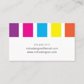 Carte De Visite Graphiste artistique coloré (Dos)