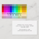 Carte De Visite Graphiste Cool couleur Rainbow brillant (Devant / Derrière)