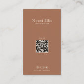 Carte De Visite Graphiste de ligne courbe en terre cuite rétro (Dos)