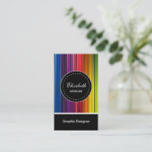 Carte De Visite Graphiste - Grilles colorées modernes (Debout devant)