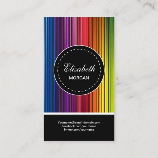 Carte De Visite Graphiste - Grilles colorées modernes (Dos)