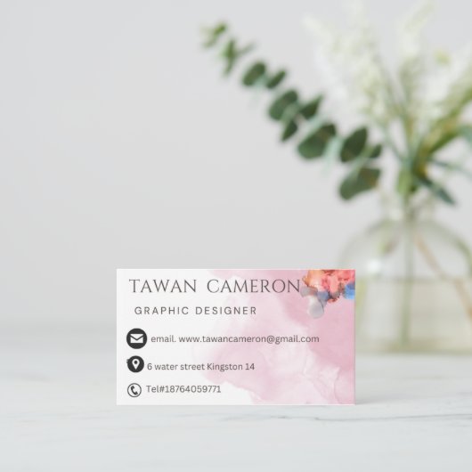 Carte De Visite Graphiste professionnel (Debout devant)