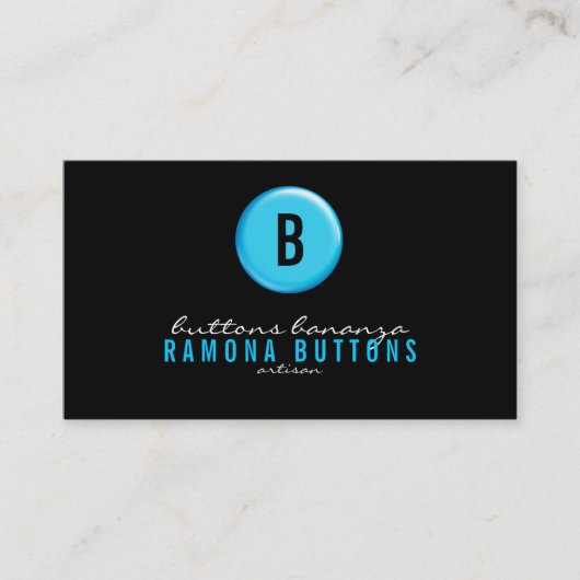 Carte De Visite Graphiste Professionnel Ballon Bleu Moderne (Devant)