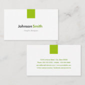 Carte De Visite Graphiste - Simple Mint Green (Devant / Derrière)