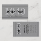 Carte De Visite Graphite 1040 de préparation d'impôts (Devant / Derrière)