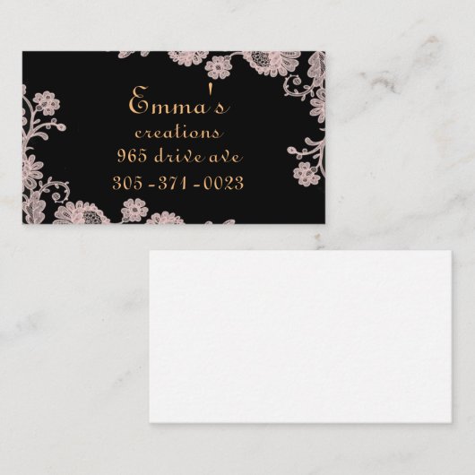 Carte De Visite  Gras (Devant / Derrière)