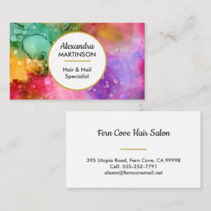 Carte De Visite Gras Abstrait Aquarelle
