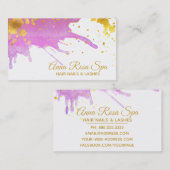 Carte De Visite *~*Gras Abstrait en verre d'eau couleur or (Devant / Derrière)