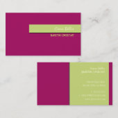 Carte de visite, gras {arrière - plan personnalisa (Devant / Derrière)