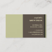 Carte de visite, gras {arrière - plan personnalisa (Dos)